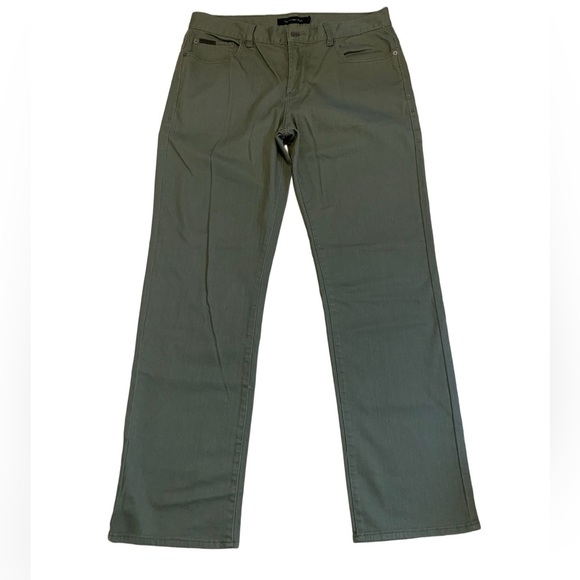 Calvin Klein Jeans Men's Olive Green Straight Leg Pants - Size 34 - Picture 1 of 10